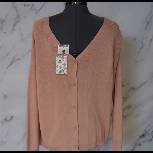 NWT tj maxx Hippie Rose pink sweater Size M - Picture 6 of 7
